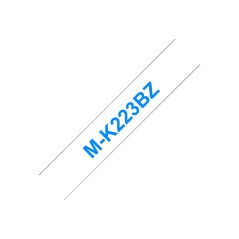 Brother M-K223B ruban d'étiquette Bleu sur blanc