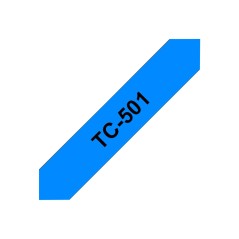 Brother TC-501 ruban d'étiquette Noir sur bleu