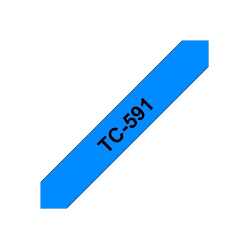 Brother TC-591 ruban d'étiquette Noir sur bleu