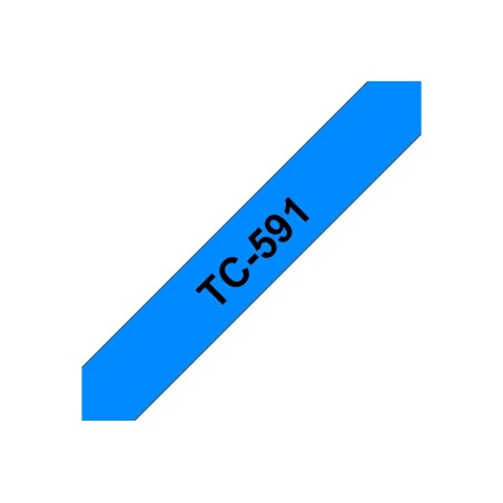 Brother TC-591 ruban d'étiquette Noir sur bleu
