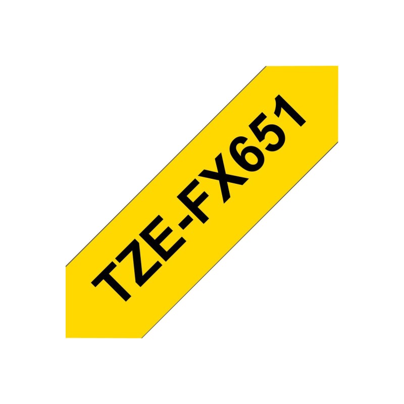 Brother TZE-FX651 ruban d'étiquette Noir sur jaune TZ