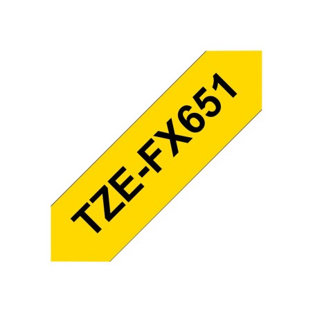 Brother TZE-FX651 ruban d'étiquette Noir sur jaune TZ