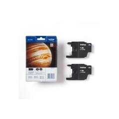Brother Pack de deux cartouches d'encre LC1240BKBP2 originales – Noir