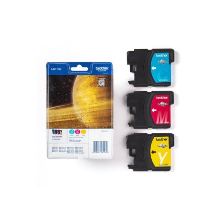Brother LC1100RBWBP cartouche d'encre 3 pièce(s) Original Cyan, Magenta, Jaune