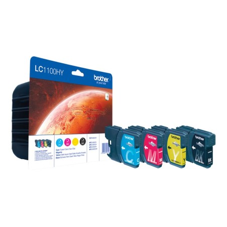 Brother Pack de cartouches d'encre LC1100HYVALBP originales à haut