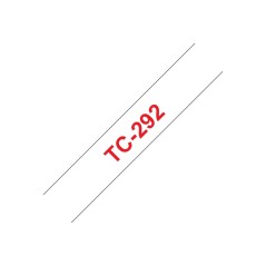 Brother TC-292 ruban d'étiquette Rouge sur blanc