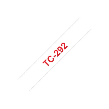 Brother TC-292 ruban d'étiquette Rouge sur blanc