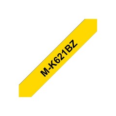 Brother M-K621BZ ruban d'étiquette Noir sur jaune