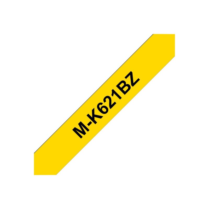 Brother M-K621BZ ruban d'étiquette Noir sur jaune