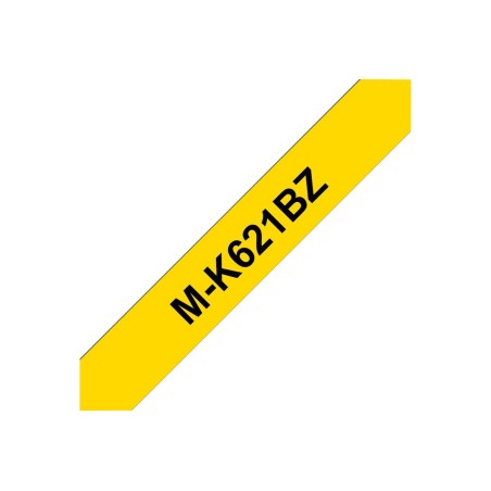 Brother M-K621BZ ruban d'étiquette Noir sur jaune