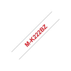 Brother M-K222BZ ruban d'étiquette Rouge sur blanc