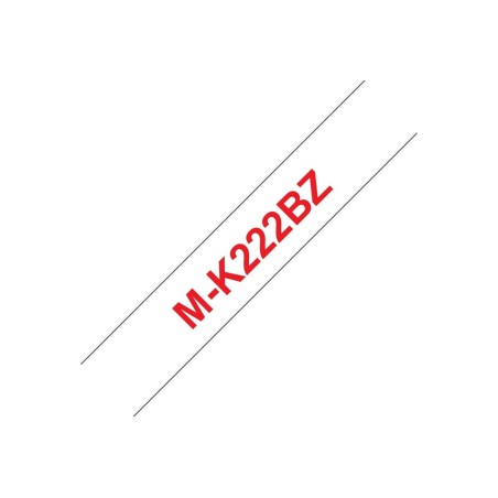 Brother M-K222BZ ruban d'étiquette Rouge sur blanc