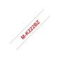 Brother M-K222BZ ruban d'étiquette Rouge sur blanc Brother M-K222BZ ruban d'étiquette Rouge sur blanc