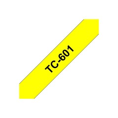 Brother TC-601 ruban d'étiquette Noir sur jaune