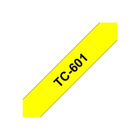 Brother TC-601 ruban d'étiquette Noir sur jaune