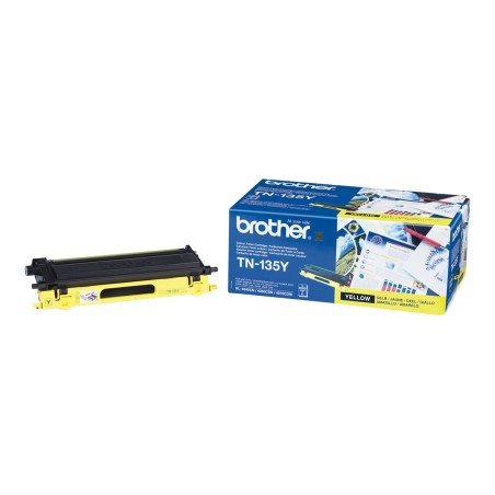 Brother TN-135Y - Cartouche de toner originale à haut rendement – Jaune