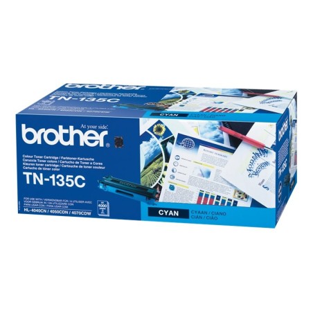 Brother TN-135C - Cartouche de toner originale à haut rendement – Cyan