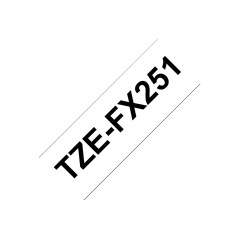 Brother TZE-FX251 ruban d'étiquette Noir sur blanc