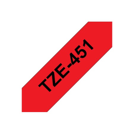 Brother TZE-451 ruban d'étiquette Noir sur rouge TZ