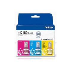 Brother BTD180CLVAL Bouteilles d'encre couleur multipack | 3 couleurs