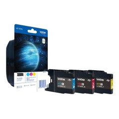 Brother LC1280XLRBWBP cartouche d'encre 3 pièce(s) Original Cyan,