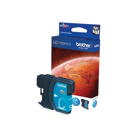 Brother Cartouche d'encre LC1100HYC originale à haut rendement – Cyan