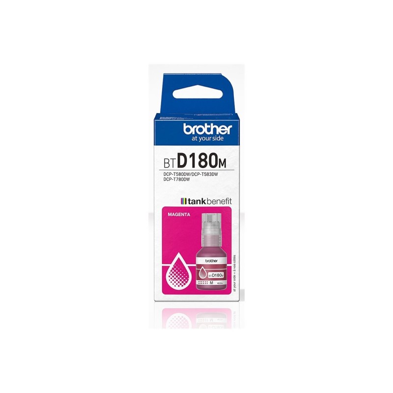 Brother BTD180M Magenta Bouteille d'encre originale Brother BTD180M Magenta Bouteille d'encre originale