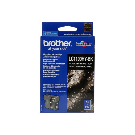 Brother Cartouche d'encre LC1100HYBK originale à haut rendement – Noir