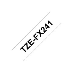 Brother TZE-FX241 ruban d'étiquette Noir sur blanc TZ