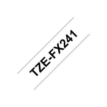 Brother TZE-FX241 ruban d'étiquette Noir sur blanc TZ