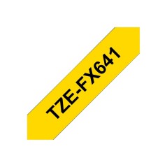 Brother TZE-FX641 ruban d'étiquette Noir sur jaune TZ