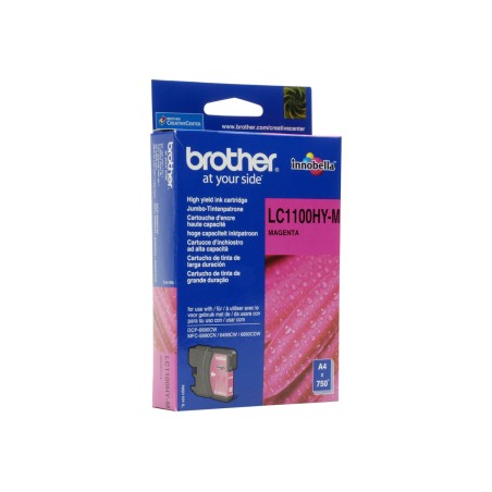 Brother Cartouche d'encre LC1100HYM originale à haut rendement – Magenta