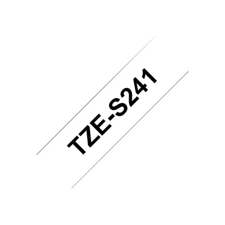 Brother TZE-S241 ruban d'étiquette Noir sur blanc TZ