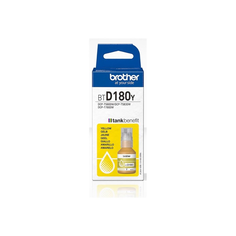 Brother BTD180Y Jaune Bouteille d'encre originale Brother BTD180Y Jaune Bouteille d'encre originale
