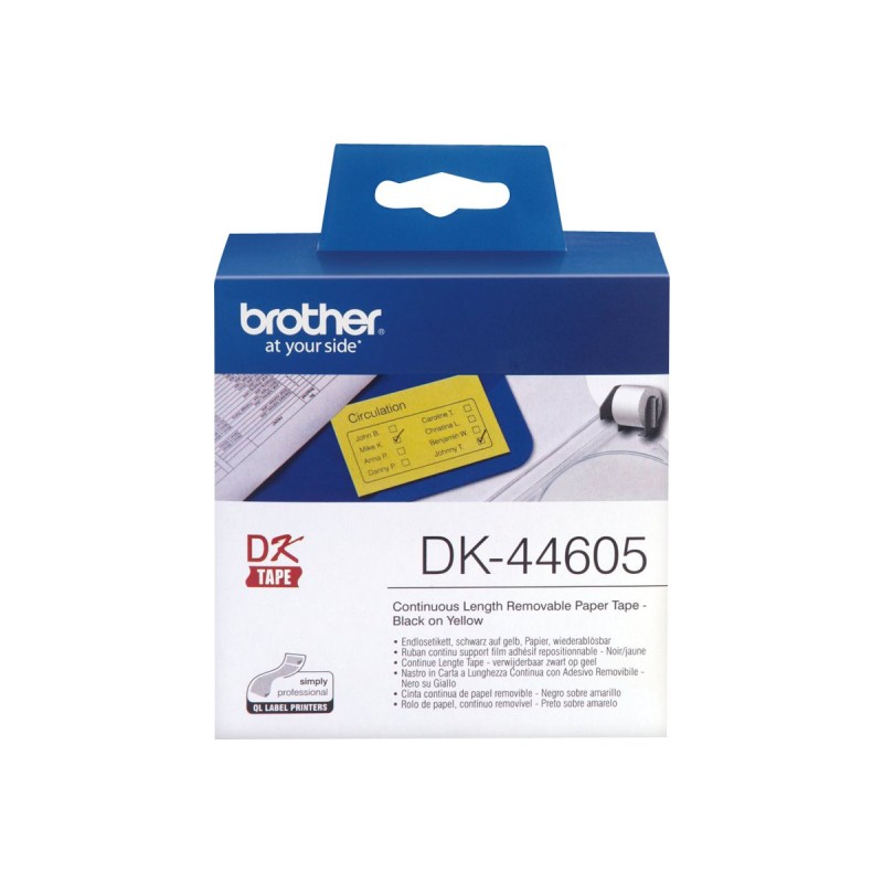 Brother DK44605 - Ruban de papier continu original – Jaune, 62 mm x 30,48 m Brother DK44605 - Ruban de papier continu original – Jaune, 62 mm x 30,48 m