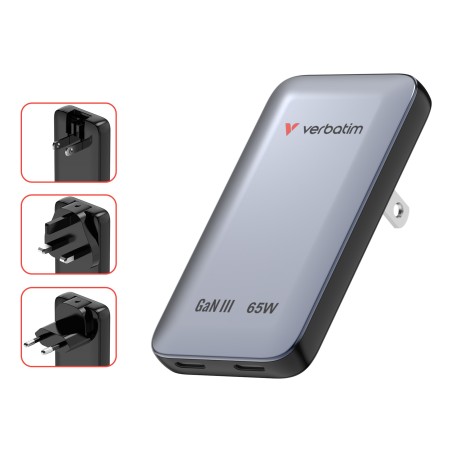 Verbatim 30280 chargeur d'appareils mobiles Universel Noir, Gris Secteur Charge rapide Intérieure