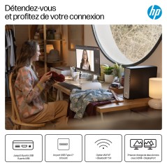 HP OmniDesk Slim Desktop S03-0033nf PC 300 8 Go DDR5-SDRAM 256 Go SSD Windows 11 Home Tower Argent