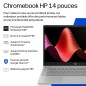 HP Chromebook 14a-nm0000nfx MediaTek 35,6 cm (14") HD 4 Go LPDDR5-SDRAM Wi-Fi 6 (802.11ax) ChromeOS Gris