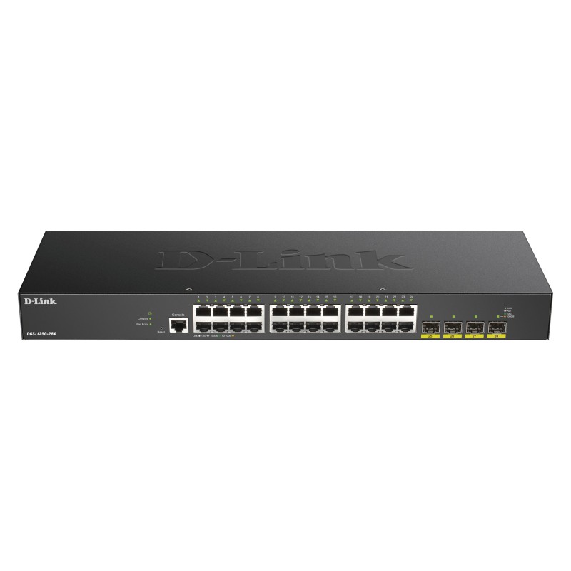 D-Link DGS-1250-28X commutateur réseau Géré L3 Gigabit Ethernet (10/100/1000) Noir D-Link DGS-1250-28X commutateur réseau Géré L3 Gigabit Ethernet (10/100/1000) Noir