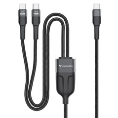 Verbatim 30279 câble USB USB 2.0 1,5 m USB C 2 x USB C 0,48 Gbit s 100 W Gris