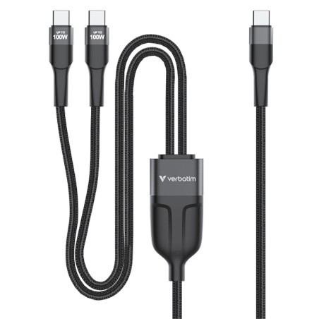 Verbatim 30279 câble USB USB 2.0 1,5 m USB C 2 x USB C 0,48 Gbit s 100 W Gris