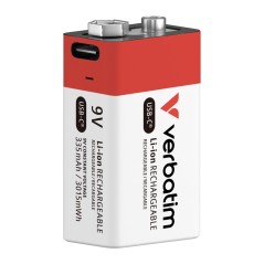 Verbatim 30251 pile domestique Batterie rechargeable 9V Lithium-Ion (Li-Ion)