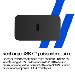 HP 100W Gallium Nitride Wall Charger EURO SmartBuy adaptateur de puissance & onduleur