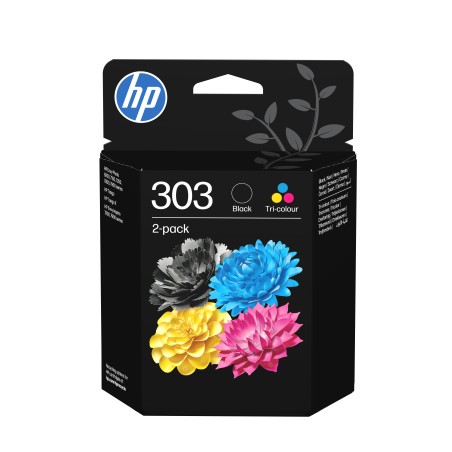 HP Pack de 2 cartouches authentiques d'encre noire trois couleurs 303