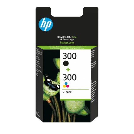 HP 300 pack de 2 cartouches d'encre noir trois couleurs authentiques