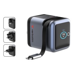 Verbatim 32059 chargeur d'appareils mobiles Universel Noir, Gris Secteur Charge rapide Intérieure