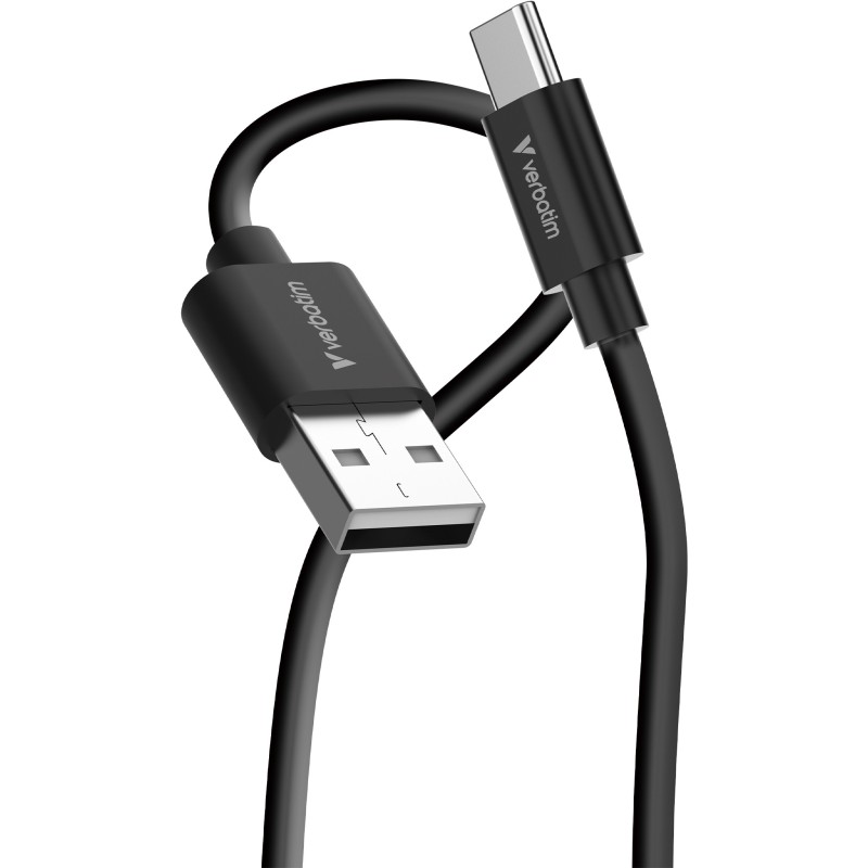 Verbatim 32393 câble USB USB 2.0 1 m USB A USB C 0,48 Gbit/s 18 W Noir, Blanc