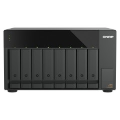 QNAP TL-D810TC4 boîtier de disques 0 To Bureau Noir