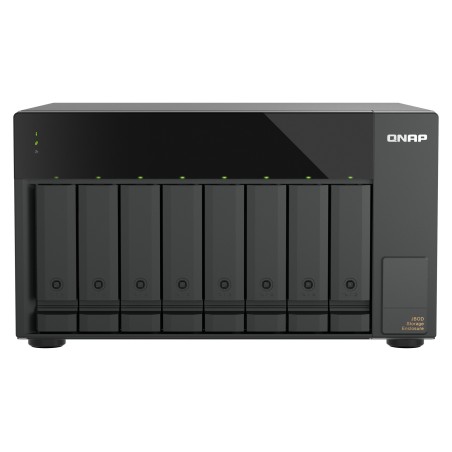 QNAP TL-D810TC4 boîtier de disques 0 To Bureau Noir