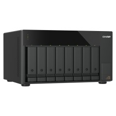 QNAP TL-D810TC4 boîtier de disques 0 To Bureau Noir